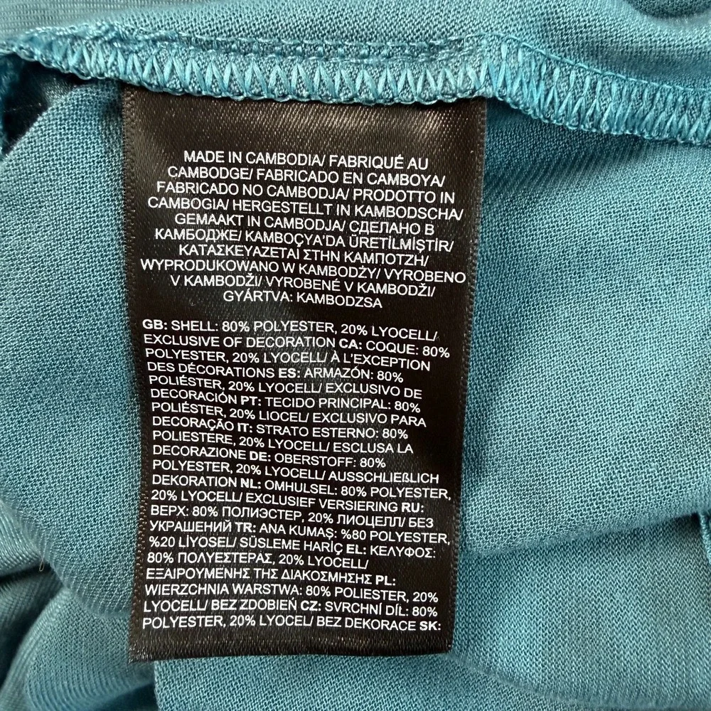 The North Face Men Active Trail Henley Sz S Teal Performance Outdoor Hiking Airy